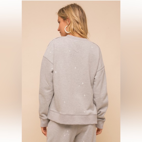 291. Hem & Thread Embroidered Jogger Pant/Side Slit Sweatshirt Set NWT - Picture 7 of 14